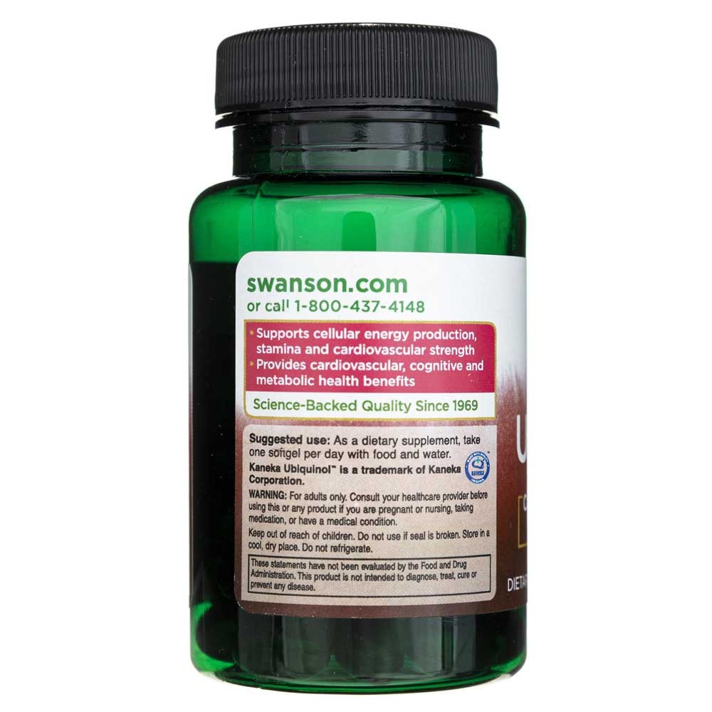 SWANSON Ubichinolis 100 mg – 60 kapsulių