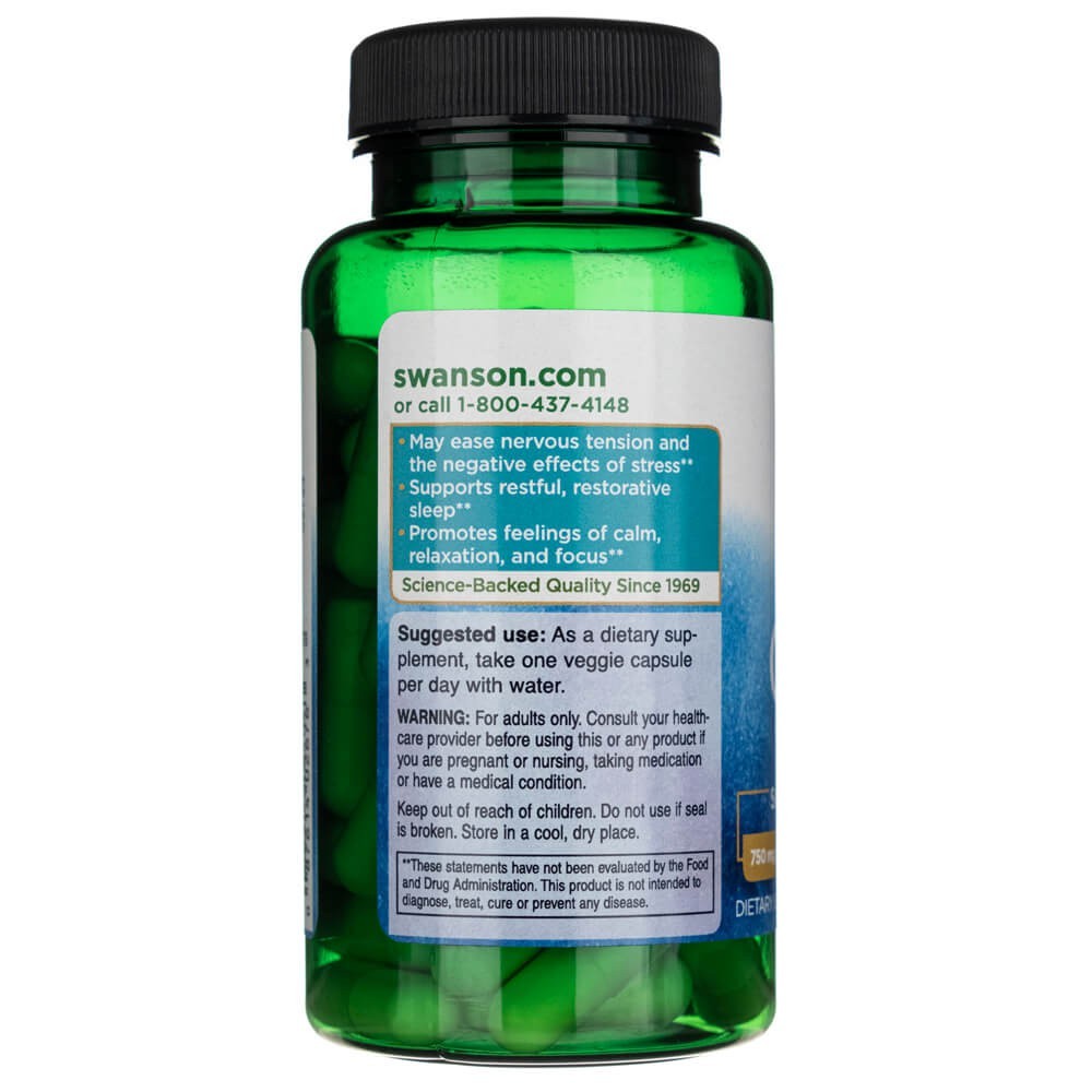 SWANSON GABA maksimalaus stiprumo 750 mg – 60 kapsulių