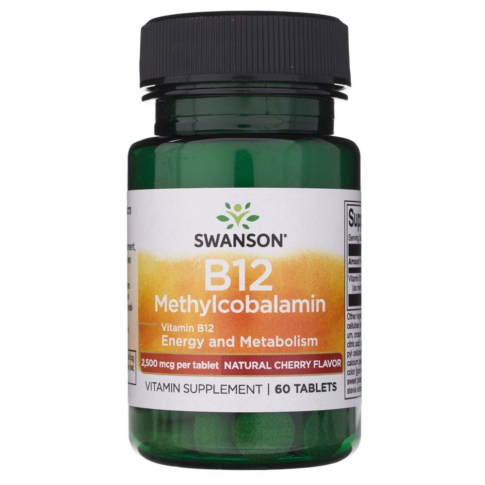 SWANSON vitaminas B12 metilkobalaminas 2500 mcg – 60 tablečių