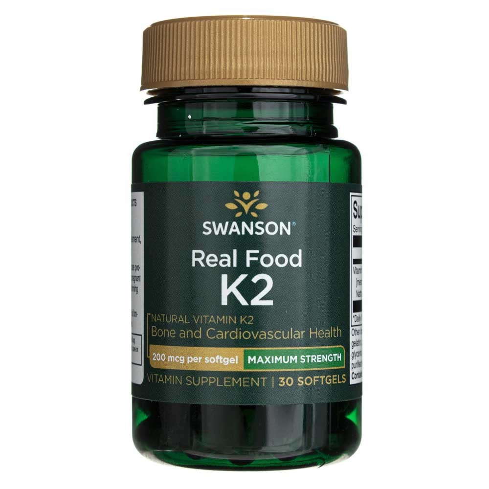 SWANSON vitaminas K2 200 mcg – 30 kapsulių