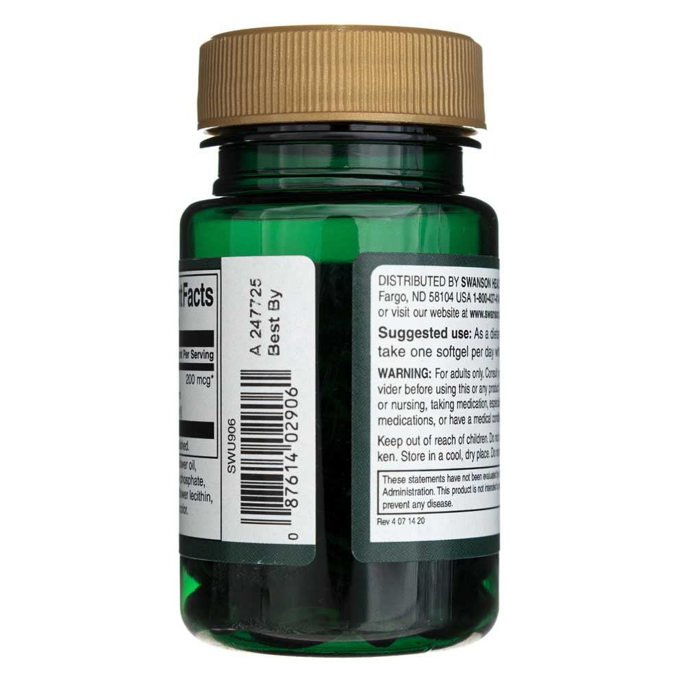 SWANSON vitaminas K2 200 mcg – 30 kapsulių