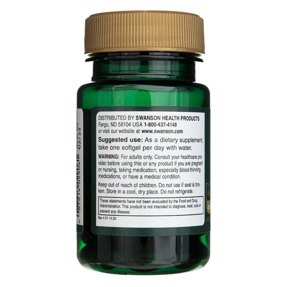 SWANSON vitaminas K2 200 mcg – 30 kapsulių
