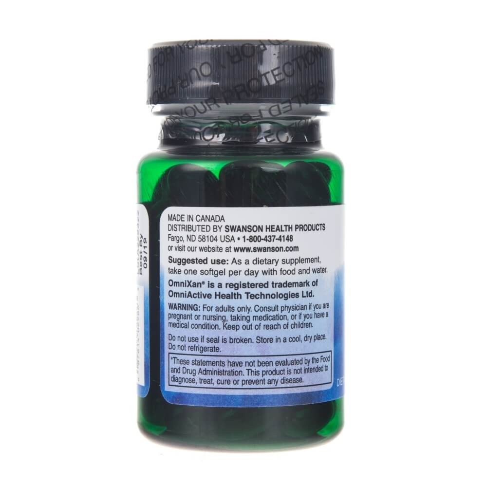 SWANSON Synergistic Eye Health – liuteinas ir zeaksantinas – 60 kapsulių