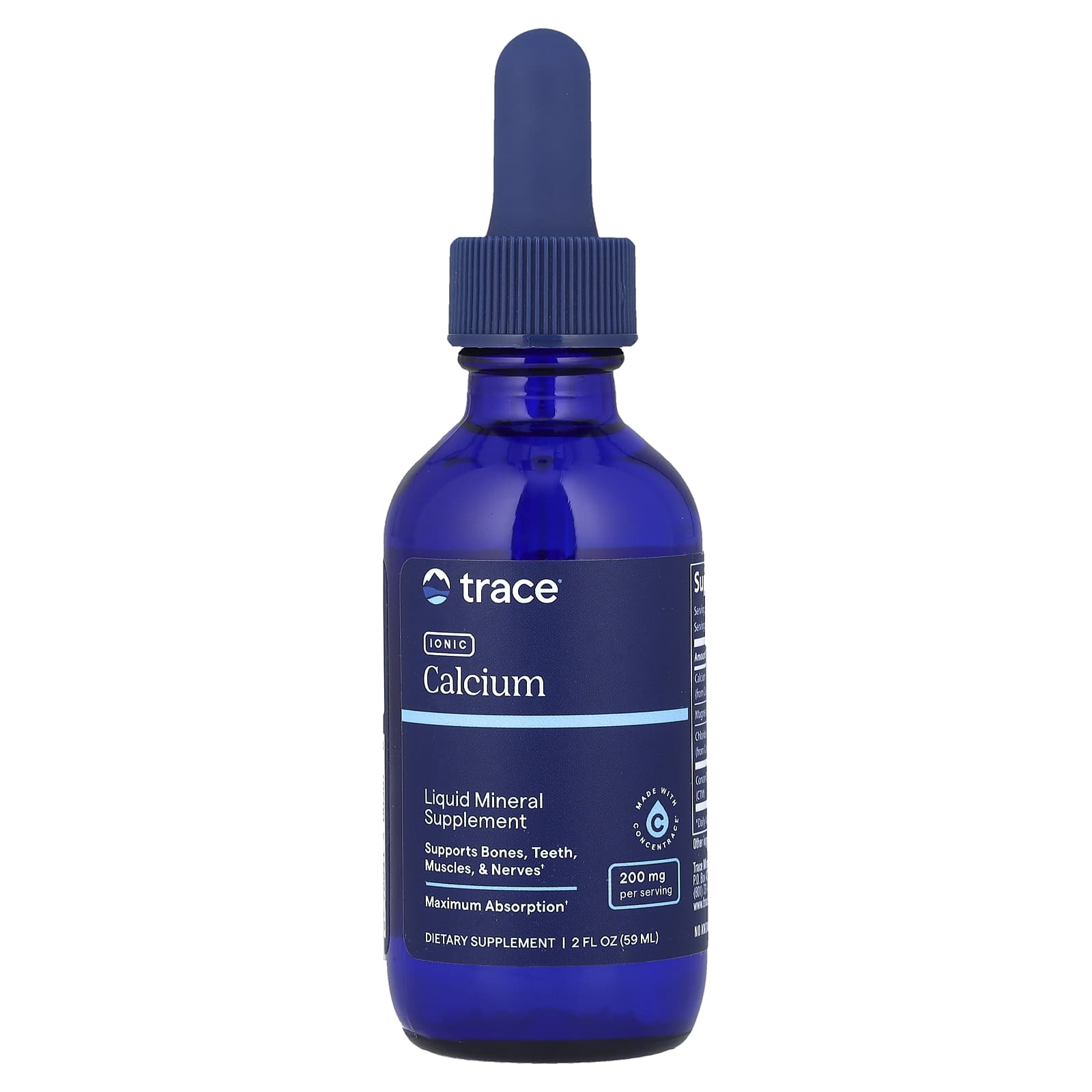 TRACE MINERALS joninis kalcis - 59 ml
