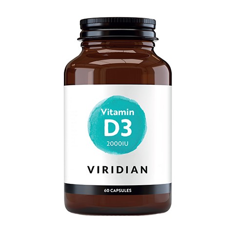 VIRIDIAN vitaminas D3 2000IU - 60 kapsulių